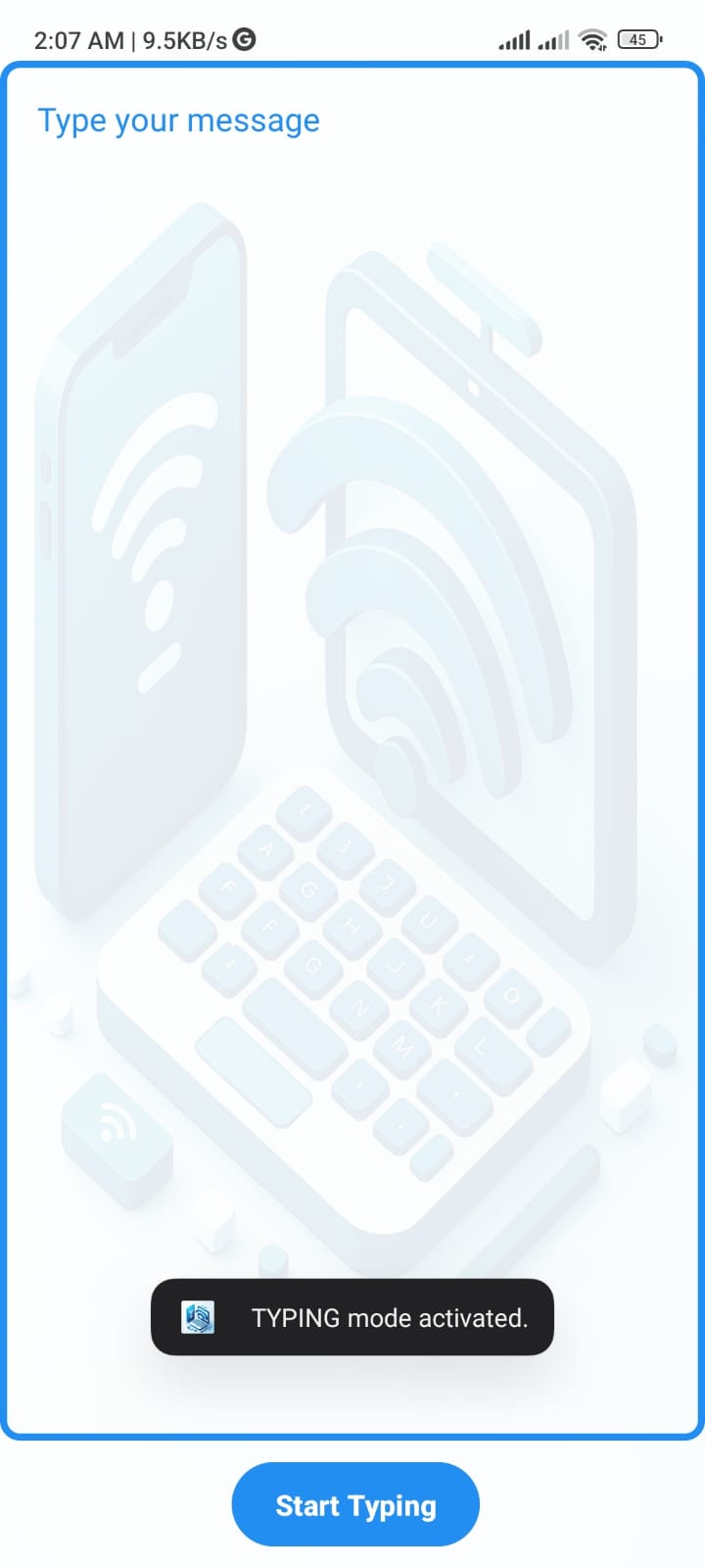 Air Type Typing